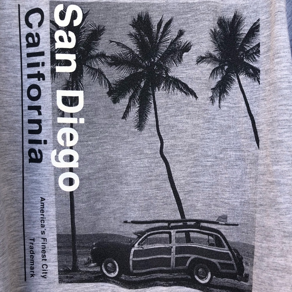 San Diego California Grey Graphic Tee (Teemax) S
